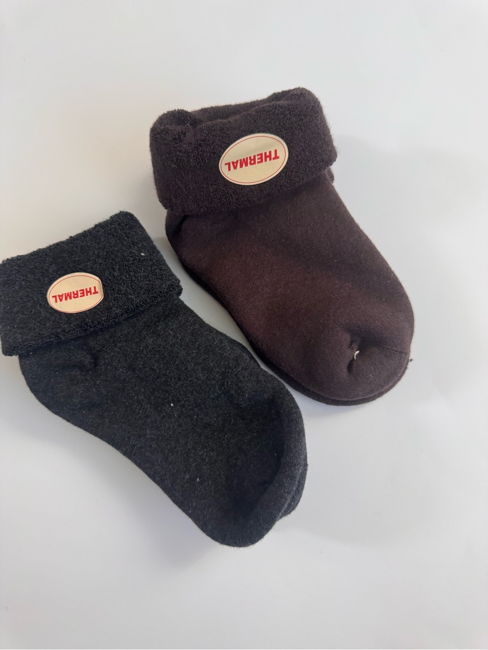 2-Pack Thermal Cozy Socks Black & Brown US Women 6–9 New